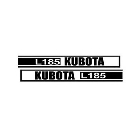 Hood Decal Set Fits Kubota Compact Tractor L185 -  AFTERMARKET, KL185